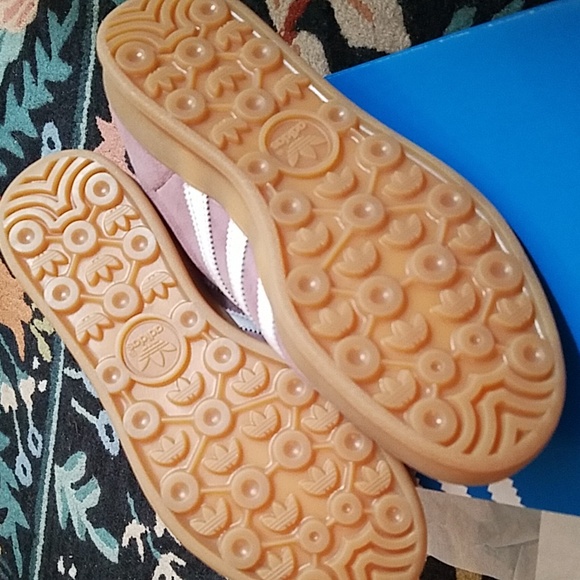 adidas Purple Sneakers with Soft Suede Upper and Classic Three Stripes - Picture 4 of 10